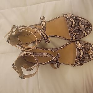 Lucky Brand Snakeskin Chunky Heel